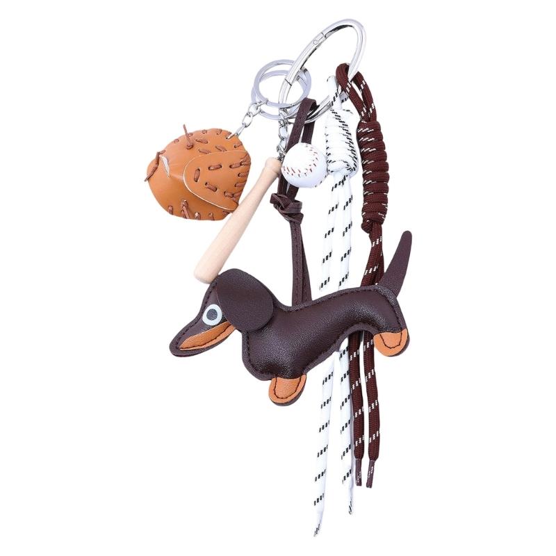 

Брелок-подвеска Чайник/Такса на плетёном нейлоновом шнурке Для сумок Рюкзаков Украшение в машину Ручной работы Держатель для ключей