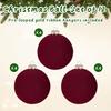 12pcs Christmas Tree Hanging Ball Decoration 2.4Inch Velvet Christmas Ornaments Balls Flocked Shatterproof Plastic Xmas Tree Ball for Party Holiday
