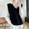 Women's Cashmere Vest Qinghe Cashmere 30% Cashmere 70% Wool Autumn and Winter Cashmere Vest Soft and Warm
