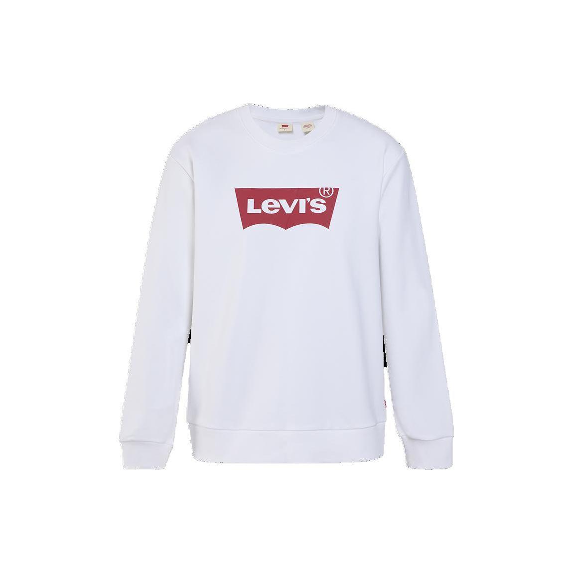 

Толстовка Levis Letter Print Crew Neck с круглым вырезом, мужская толстовка, белая A4957-0004 S