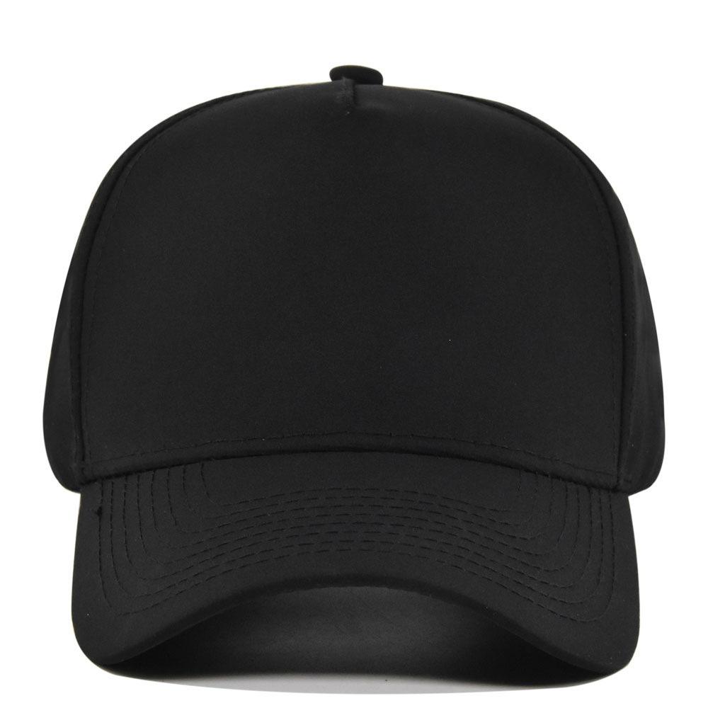 Solid color 5-panel duckbill cap - adult couple sun hat - curved brim baseball cap - no