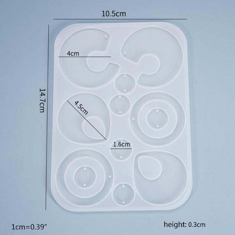 Crystal Epoxy Resin Mold DIY Crafts Jewelry Pendant Mold Handmade Multi-style Earrings Eardrop Danglers Silicone Mould