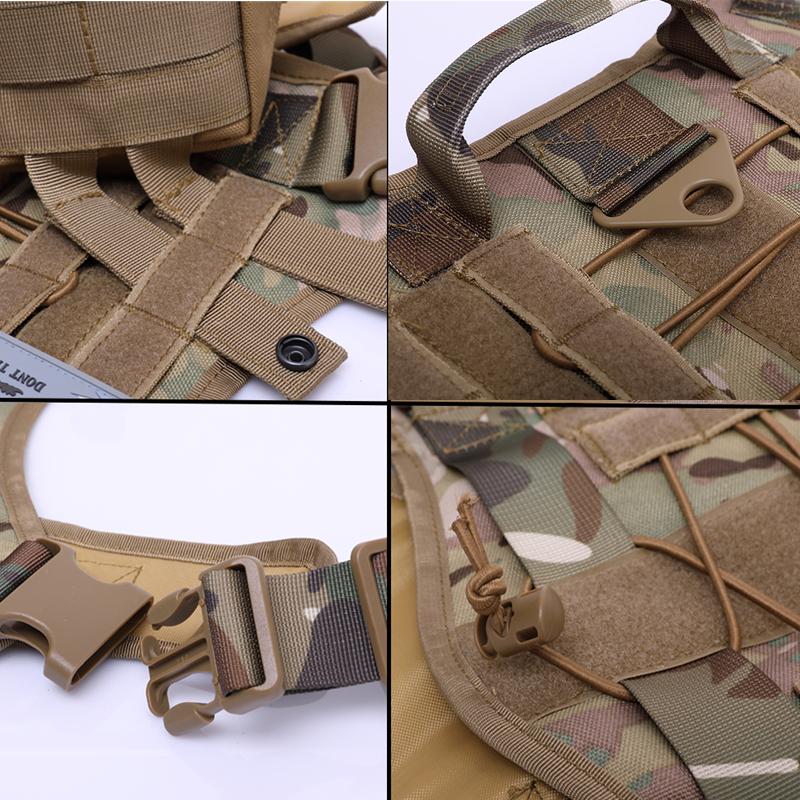 Tactisch Militair Vest voor Huisdieren Buiten Trainingsvest Hondentuig en Lijn Set Met Halsband Voor Middelgrote Grote Honden Duitse Herder