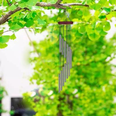 Windspiele Groß Tiefer Ton Kapellenglocken 6 Röhren Außen Garten Heimdeko Geschenke
