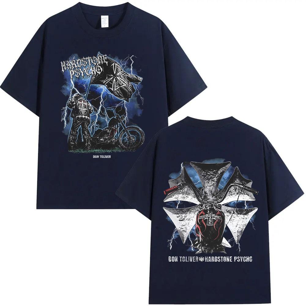 2025 Summer Rapper Don Toliver Hardstone Psycho Doublesided Printed Tshirt Mens Fashion Hiphop Cotton Tshirt Short Sleeve