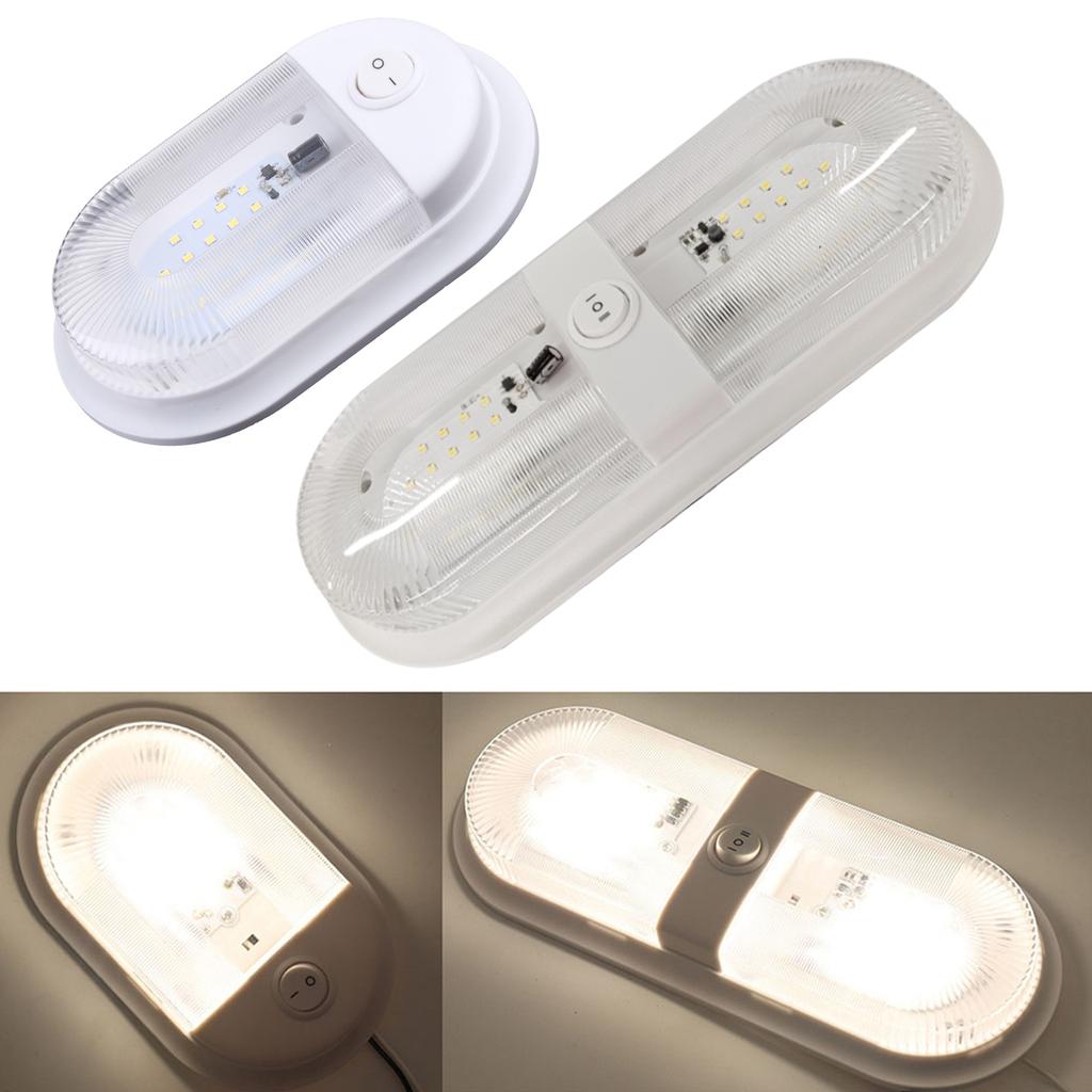 Single/Dual LED Dome Light with Seperate Switch 10-24V Ceiling Lamp RV Interior Equipment RV Interior Lighting