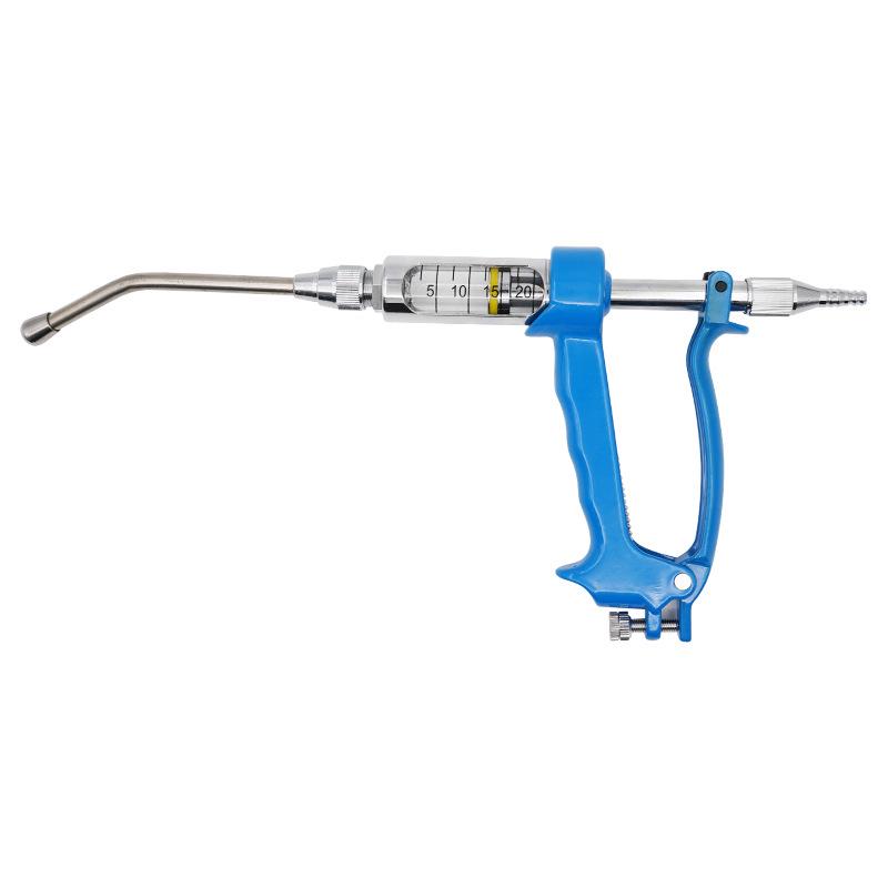 Veterinary Adjustable Metal Drenching Gun Doser for Pigs, Cattle, Sheep with 5ml, 10ml, 30ml Bottle
