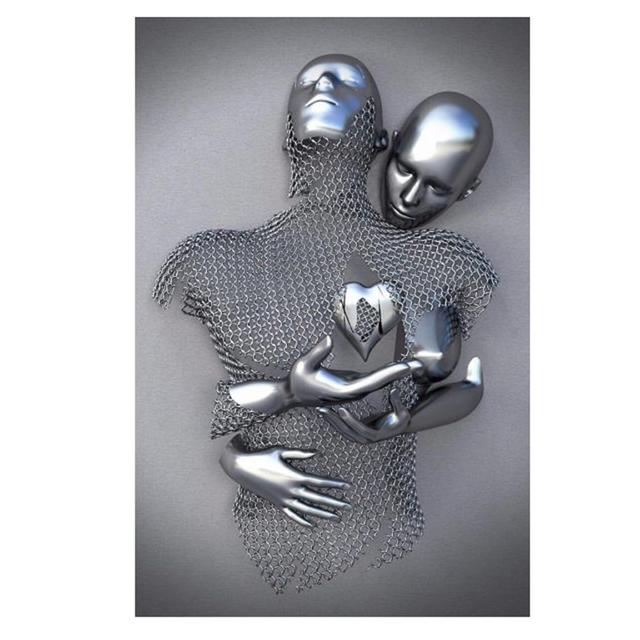 

Романтичные влюбленные металлические фигурки, картины на холсте, статуэтки, постеры и принты, настенные картины для декора стен гостиной без рамки 21*30cm No Frame