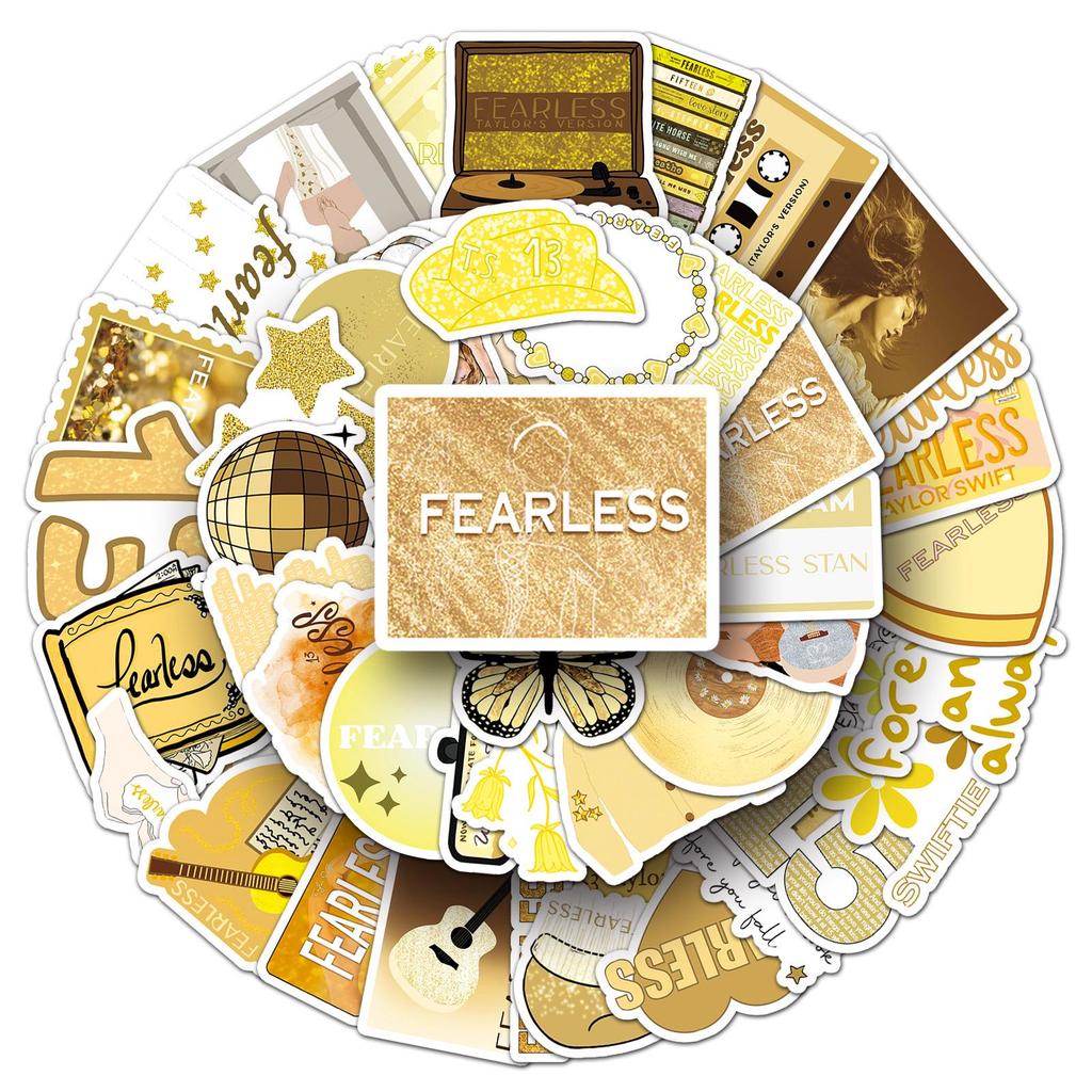 Наклейки с альбомом Тейлор Свифт Fearless - Набор из 50 штук для телефона и дневника