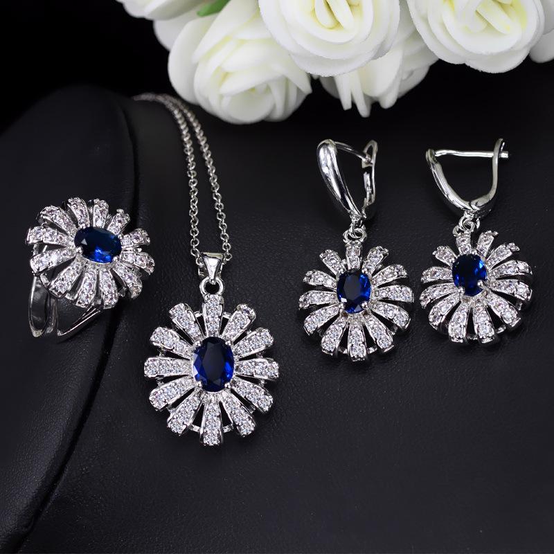 Popular Ethnic Jewelry Set: Retro Necklace, Earrings & Ring Trio