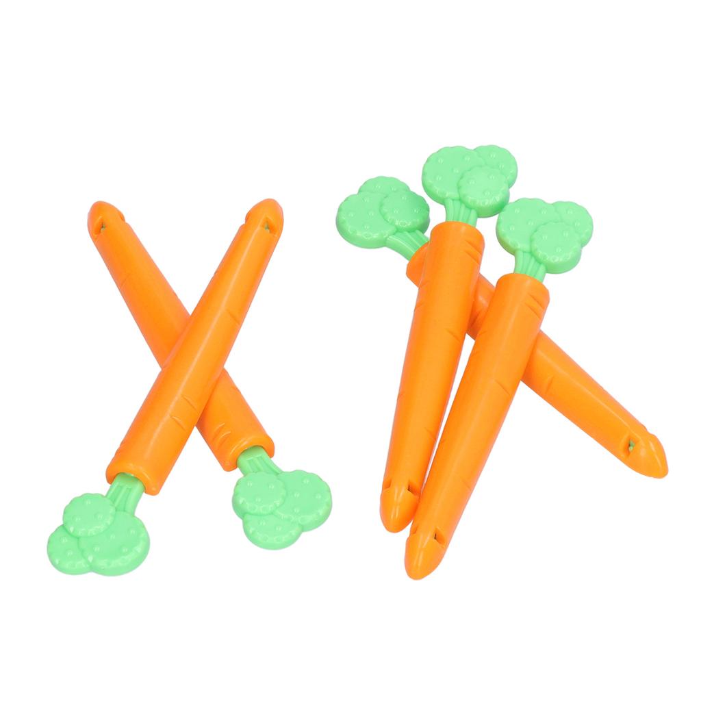Sealing Clips Double Grooves Design Magnet Adsorption Simple Practical Carrot Appearance Bag Clips