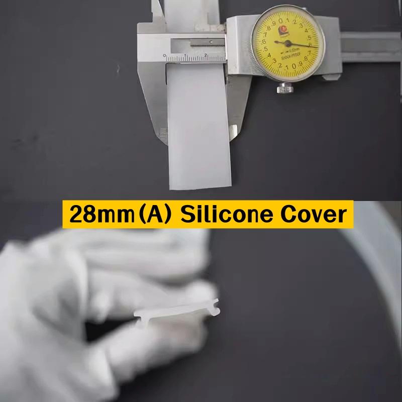 0.2m-10m LED Aluminum Profile Silicone Diffuser Flexible Channel Cover Hard Bar Strip Light Replaceable Lampshade Sample Fitting