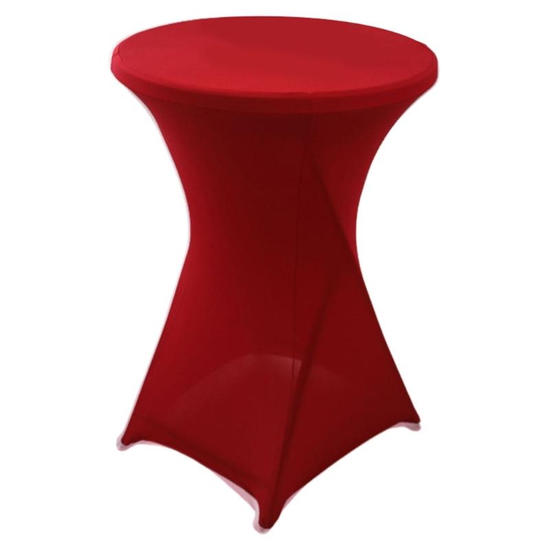 Cocktail Spandex Stretch Elastics Table Cover Square Corner Tablecloth Top Bars Table Cloth for Wedding Banquets