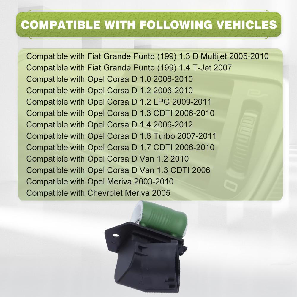 4pins Radiator Fan Blower Motor Resistor for Opel Corsa D Meriva Fiat Grande Punto 93341907 8390169 93175501