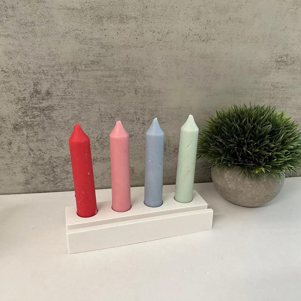 Gypsum Candlestick Silicone Mold Candle Base Mould Plug-in Camper Candle Holder Mold Ornaments Home Decorations Mould