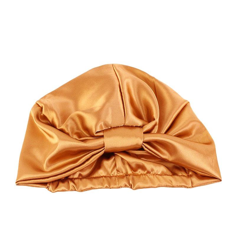Price Double Layer Cute Style Silk Ladies Hair Turban Custom Bonnets Silk logo 100% Mulberry Silk Bonnet