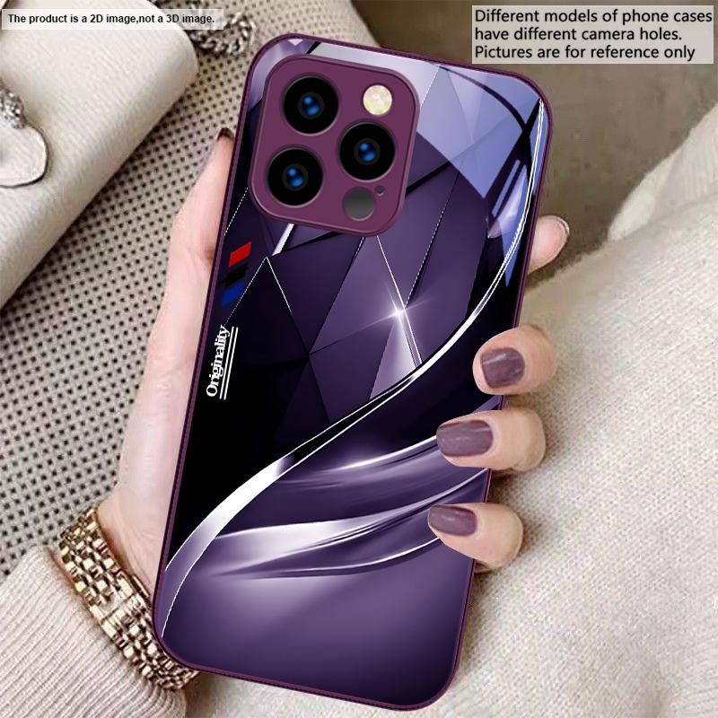 Abstract Art Triangle For iPhone 17 Air 16 E 15 14 13 Plus 12 mini 17 Pro Max 11Pro XR Xs X 7 8 11 Tempered Glass Phone Case