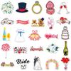 50-Pack Korean Wedding Cartoon Graffiti Stickers - Waterproof for Journals, DIY, Skateboards, and Luggage.