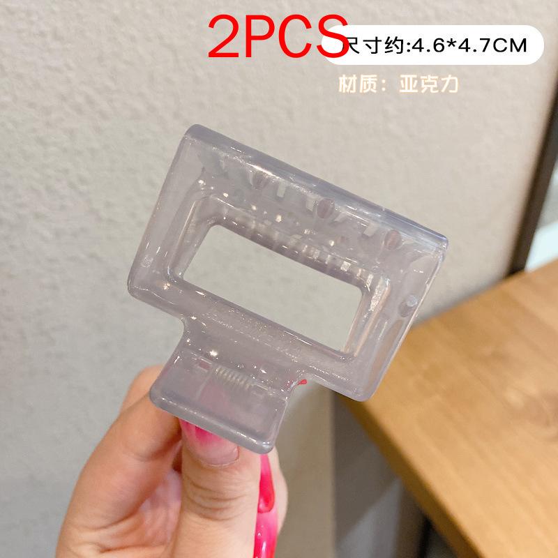 (87 Styles) 2pcs/ Set New Large Jelly Color Hair Clip Acrylic Hair Claw Shark Clamp For Women Girls Fashion Summer Updo Headwear Hair Accessories