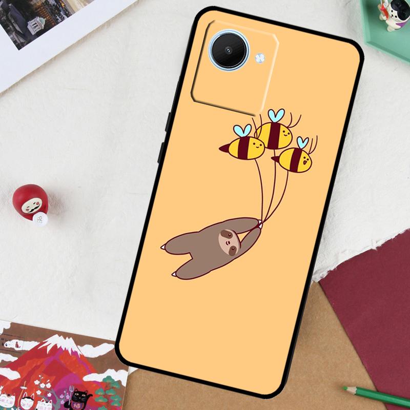 

Sloth Animal Cute For Realme GT 6T 6 5 GT 7 Pro C61 C55 C53 C51 C21Y C25S C67 C75 10 11 12 13 14 Pro Plus Case Realme C67 4G
