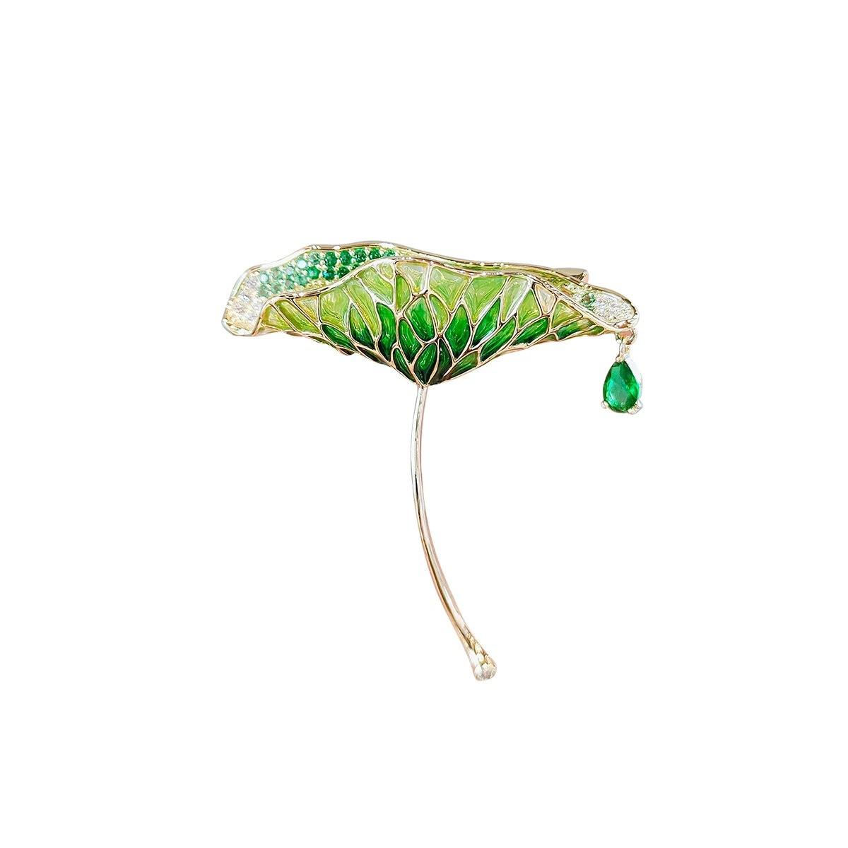 

Уникальные броши в виде лотоса для женщин, девушек, элегантные булавки в виде листьев, офисные, для вечеринок, ювелирные аксессуары, подарки