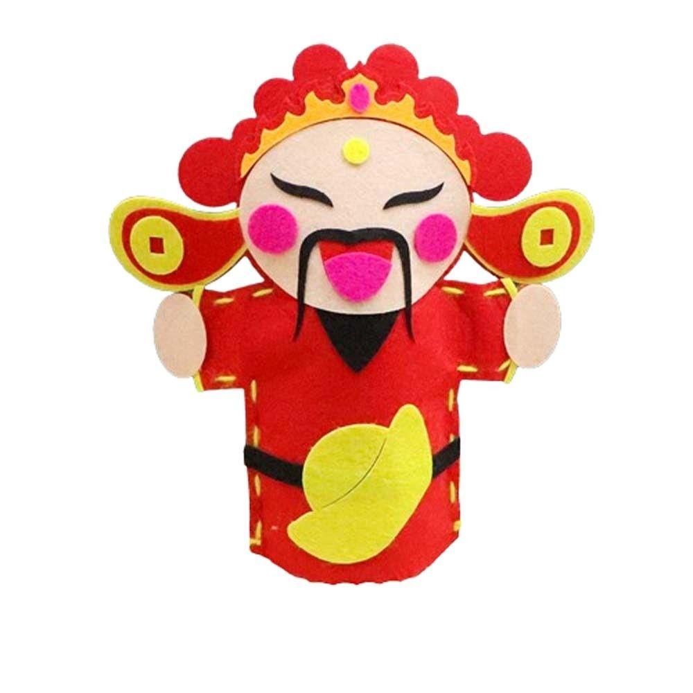 The God of Wealth New Year Hand Puppets Cartoon Festive Hand Puppets  Children Toys