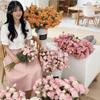 12-Heads Mini Rose Artificial Flowers for Living Room Home Decoration Fake Flowers Hotel Decoration