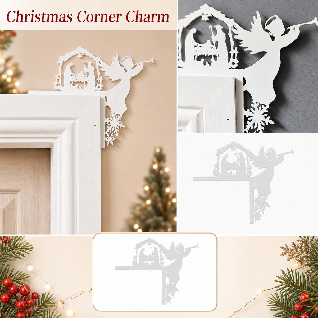 Christmas Door Hanger Decor - Wall Hanging Ornament for Home, Festive Corner Decoration for Door (A)