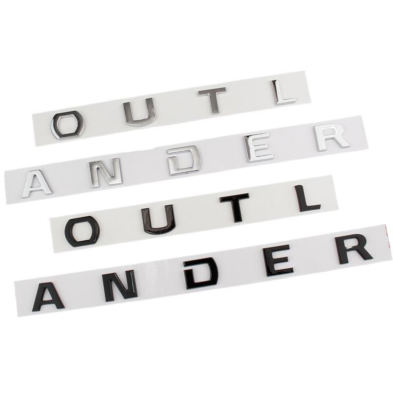 Car Front Head Hood ABS Letters Logo Words Decals Sticker For Mitsubishi OUTLANDER 2013-2019 Emblem Badge Styling Accessories