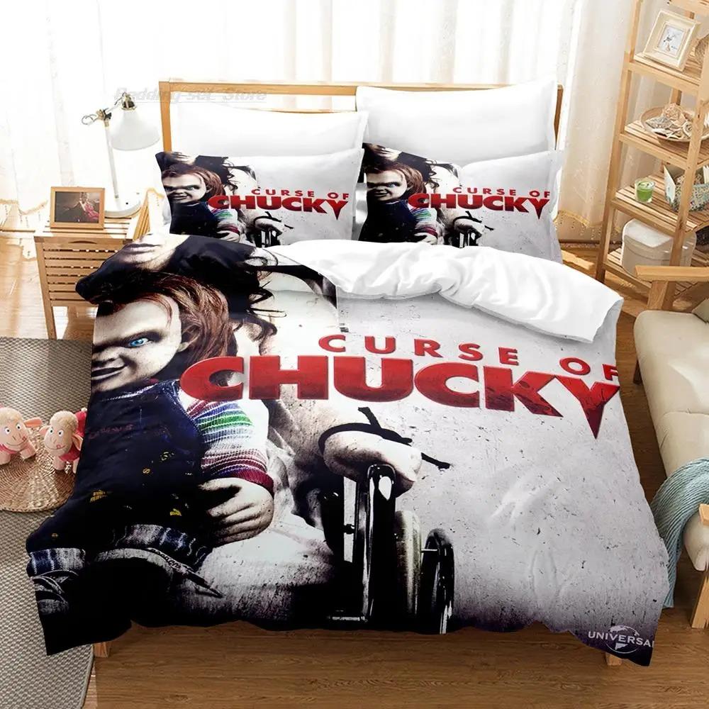 Hot Sale Chucky Bedding Set Single Full Queen King Size Bed Set Aldult Kid Bedroom Duvetcover Sets 3D Print Halloween