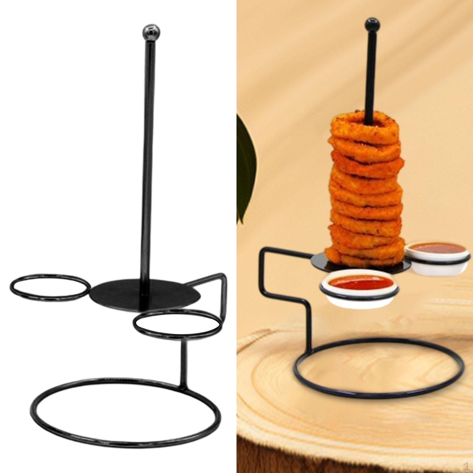 

Подставка для пончиков из лука, настольный держатель из нержавеющей стали для выпечки black