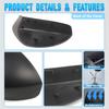 Car Left / Right Side Wing Rearview Mirror Cover Cap 735571778 735452186 for Fiat 500 500C 2007– Grande Punto 2005–2018