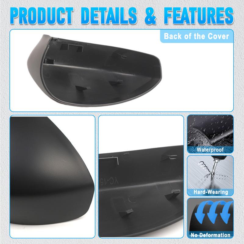 Car Left / Right Side Wing Rearview Mirror Cover Cap 735571778 735452186 for Fiat 500 500C 2007– Grande Punto 2005–2018