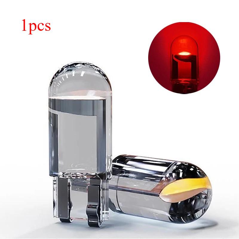 10X New W5W LED Canbus T10 Car Lights COB Glass Interior Parts Bulbs 6000K White Auto License Plate Lamp Dome Read Light 12V