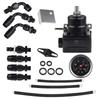 Universal Fuel Pressure Regulator Kit Car Fuel Pressure Regulator 100psi Adjustable Oil Gauge AN 6 Fitting End Oil Hose Fitting