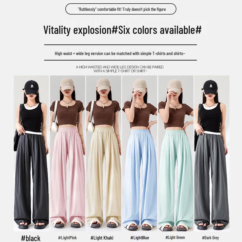 MJ STYLE Women's Flowy Wide-Leg Casual Pants