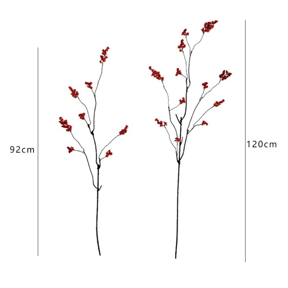 Floral Decor Artificial Berry Fruit Branch Red Fruit Berries Artificial Flowers  Home Decoration