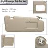Right Side Sun Visor Replacement Compatible Highlander Beige(Right Passenger)