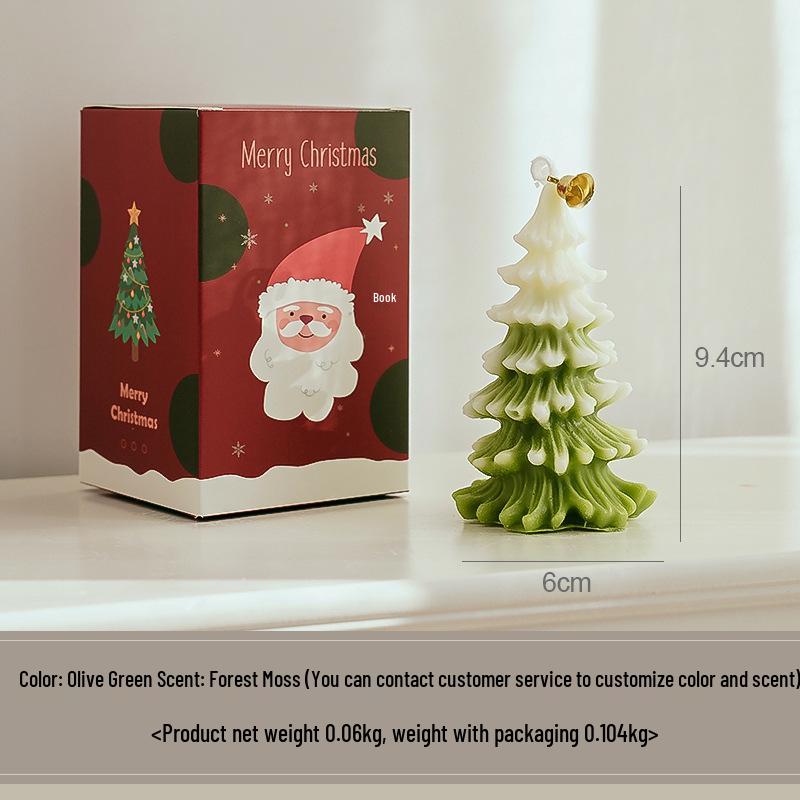 Christmas Tree Shaped Scented Candle - Festive Theme Decoration & Creative Gift