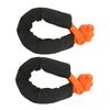 2 Pcs 13mm Soft Shackle 44092 Lbs Breaking Force High Tear Resistance Portable Soft Recovery Tow Strap for Truck SUVs