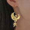 My Shape Orecchini pendenti a forma di fenice per donna Bellissimi orecchini pendenti a forma di uccello di fuoco, gioielli di moda in acciaio inossidabile per la festa della mamma