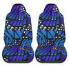 Blue Butterfly Pattern Print Front Seat Cover 2 Pcs Universal Vehicle Seat Protector Mat Covers Fit Most Cars Sedan SUV Van