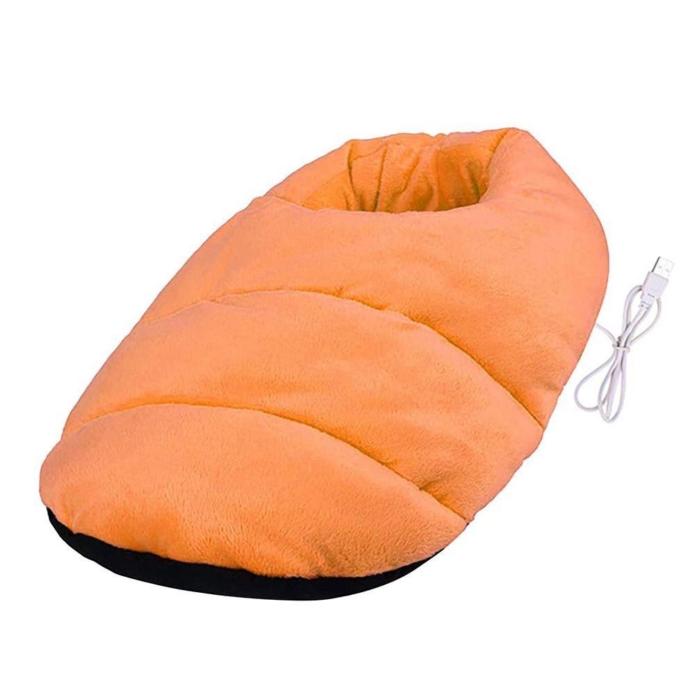 

Подстольные грелки для ног с электрической грелкой, в форме обуви, портативная грелка для ног с подогревом, USB оранжевый