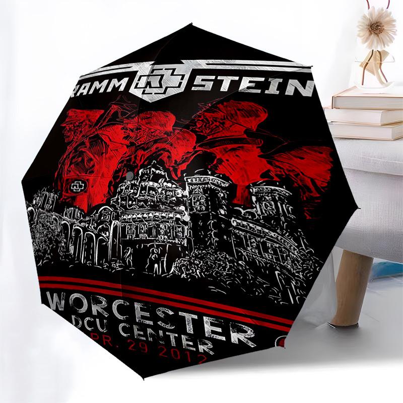 1pc RAMMSTEIN WORCESTER Automatic Open, Windproof, Compact Travel Umbrella, Gift for Birthday, Christmas, Business 93003