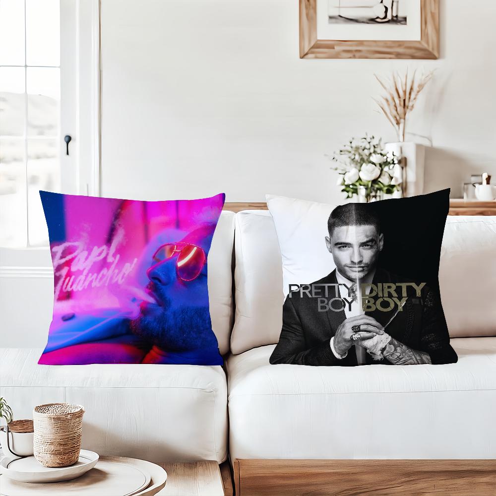 Classic Singer M-Maluma Muisc Pillow Case Office Cushions Suitable For Sofa Car Bedroom Decorative Cushion Cover