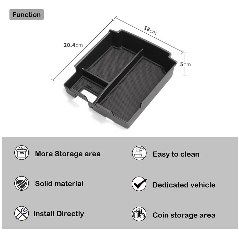 Sixthsmoy For Ford Bronco 2025 4-Door Full Size Bronco Center Console Organizer Tray Armrest Storage Interior Car Accessories