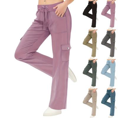 Kadın Pileli Kargo Yürüyüş Pantolonu Cepli