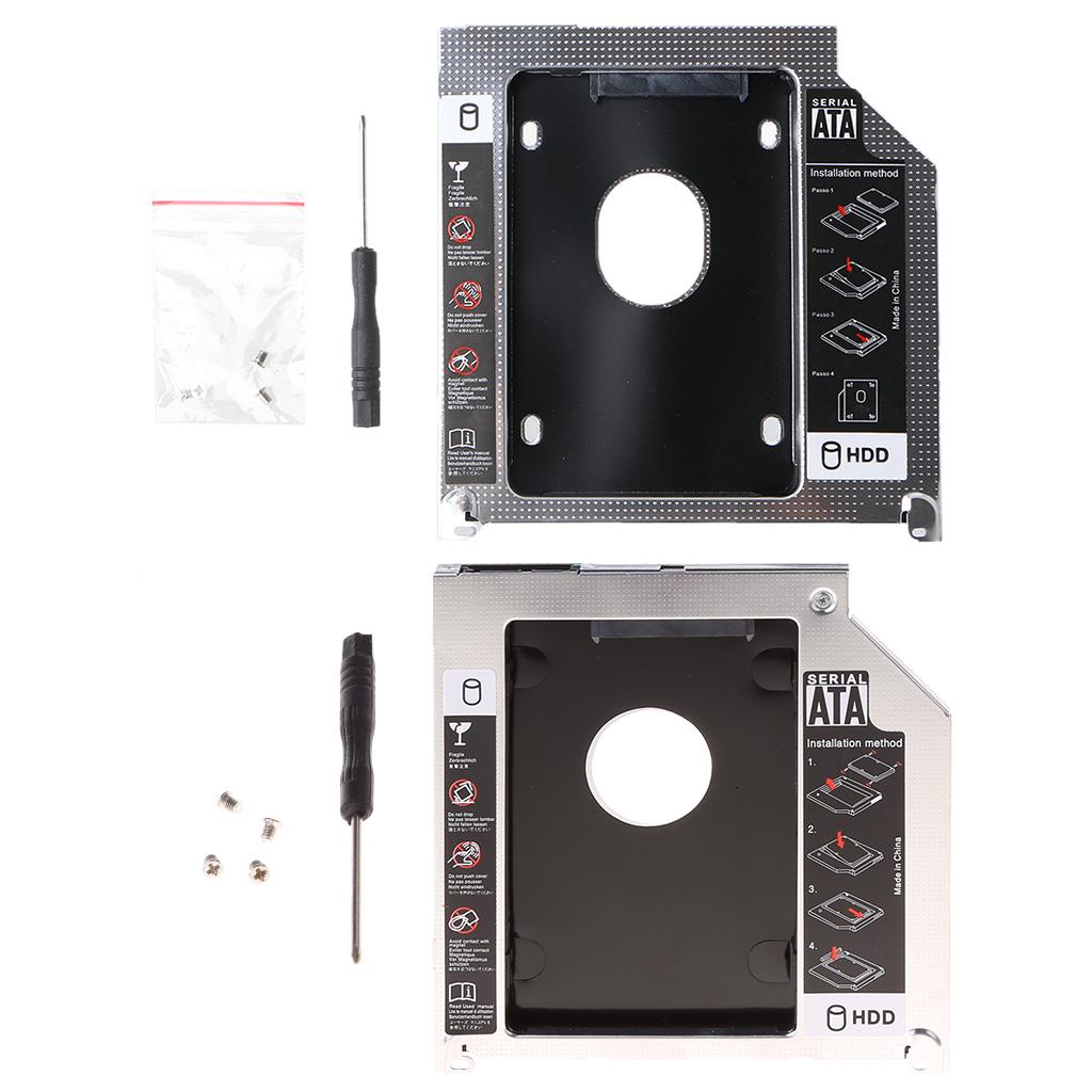 9.5mm Aluminum 2nd Second HDD Caddy SATA 3.0 for MacBook Pro A1278 A1286 A1297 SSD DVD Enclosure Adapter Hard Disk Drive