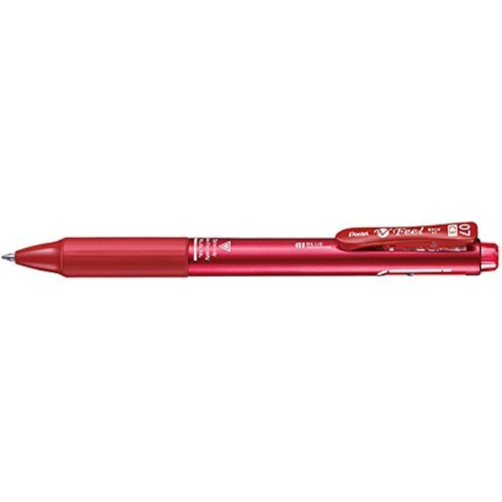 Pentel 3-color ballpoint pen feel 0.7 metallic red BXCB37MB body size: 19 x 14 x 149 mm/core widt...