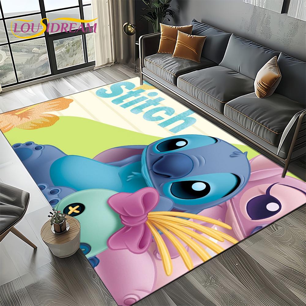 27 Style Cute Stitch Cartoon 3D Carpet Rug for Home Living Room Bedroom Sofa Doormat Decor,Child Non-slip Floor Mat Gifts